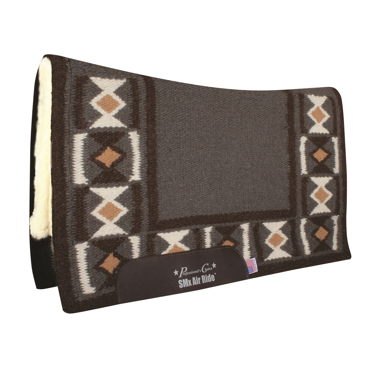 Comfort-Fit SMx Air Ride Western Pad | Hourglass Charcoal/Chocolate ½" x 30" x 34"