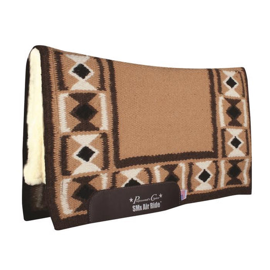 Comfort-Fit SMx Air Ride Western Pad | Hourglass  Tan/Chocolate 3/4" x 33" x 38"