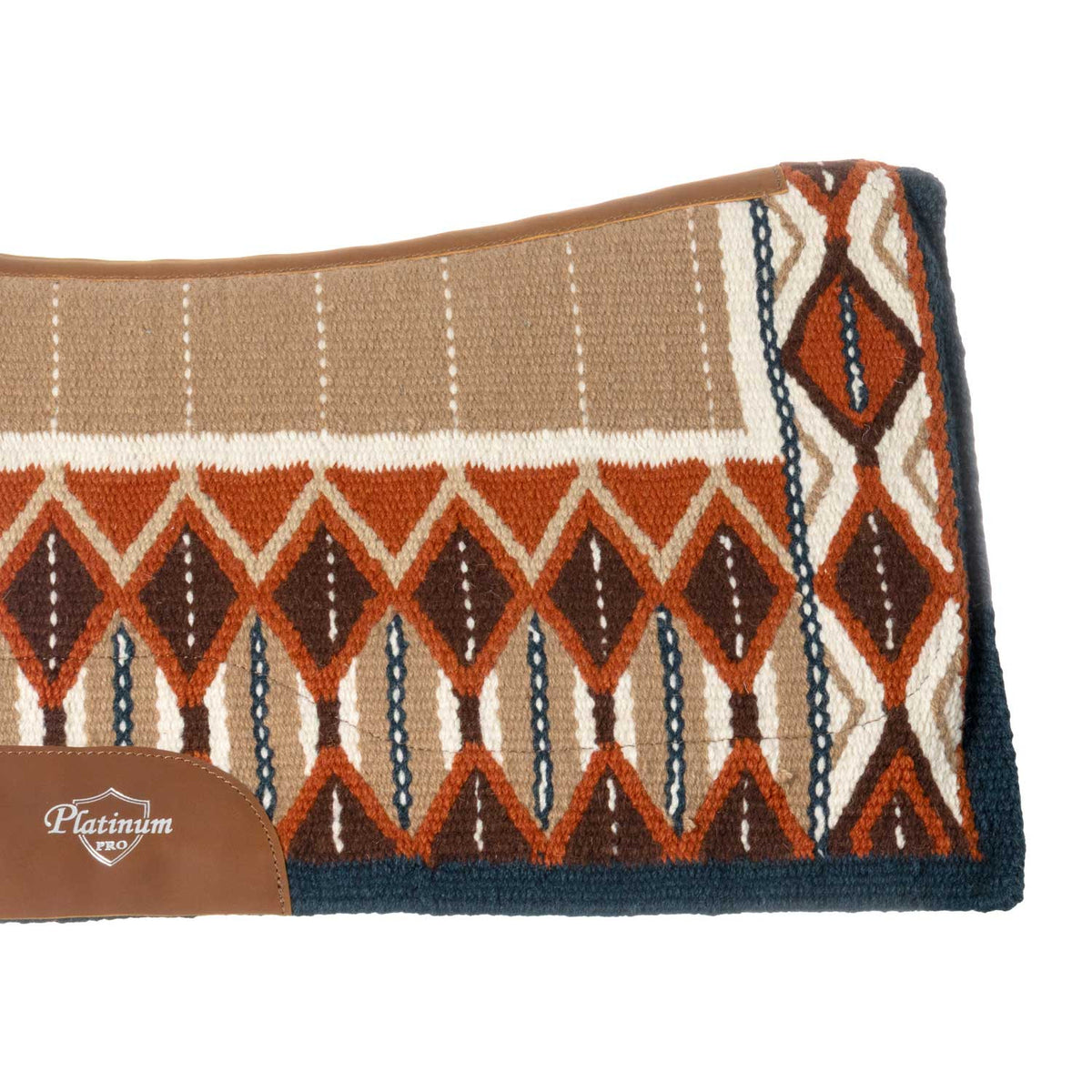 Platinum Pro Westernpad i ull 34x36, Röd/Svart/Brun