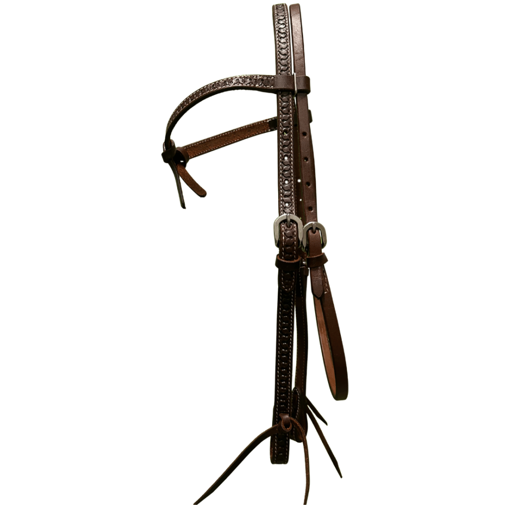 Raw Tack Snake Tooled Futurity Knot Headstall