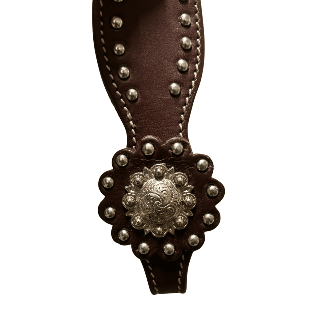 Raw Tack Studded Browband Headstall with conchos