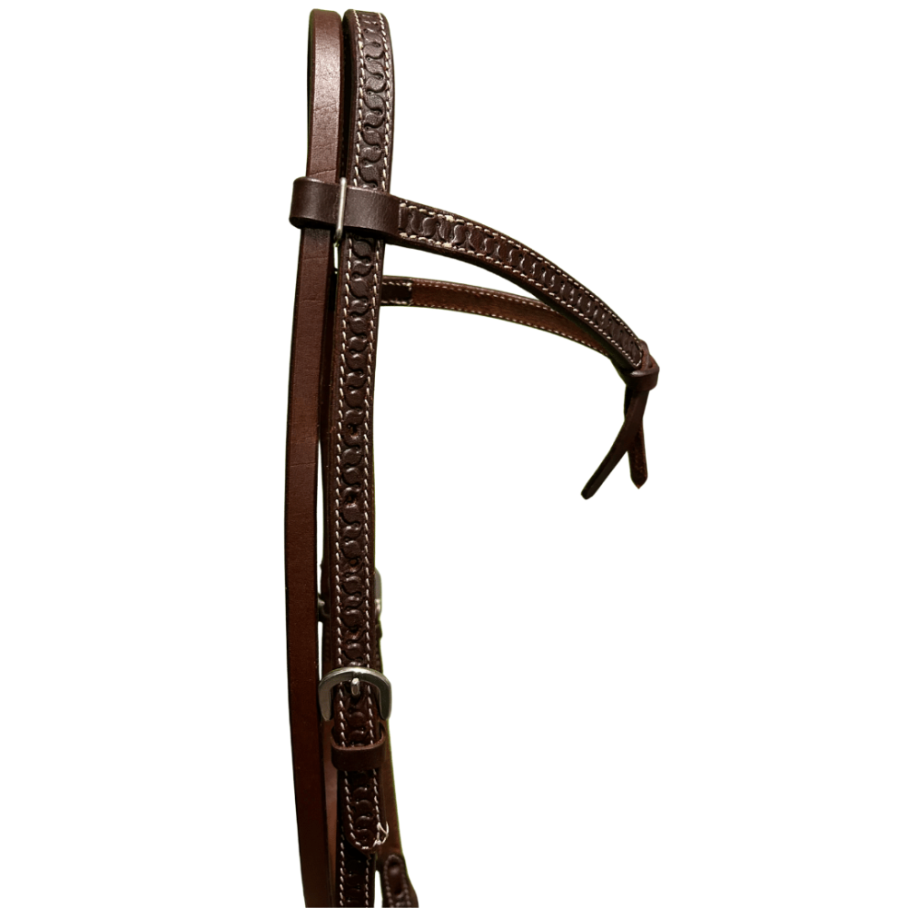 Raw Tack Snake Tooled Futurity Knot Headstall