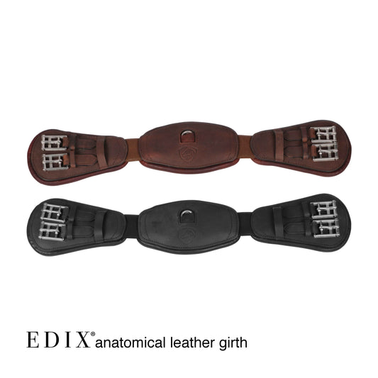 Edix EDIX anatomical 3-part leather dressage girth