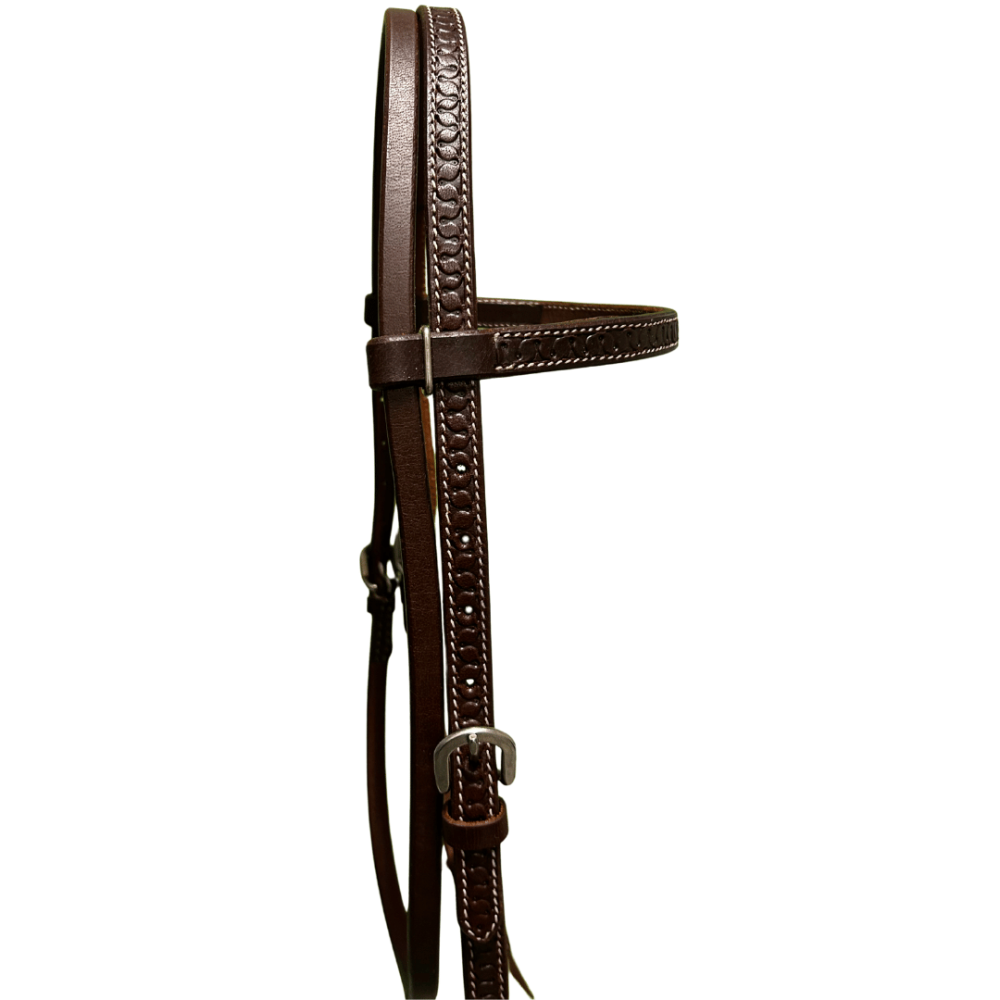 Raw Tack Snake tooled Browband Headstall