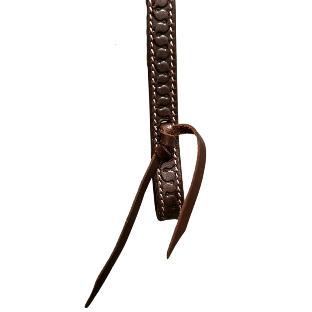 Raw Tack Snake Tooled Futurity Knot Headstall