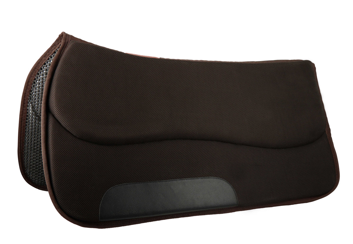 Western saddle pad - Air, Brun