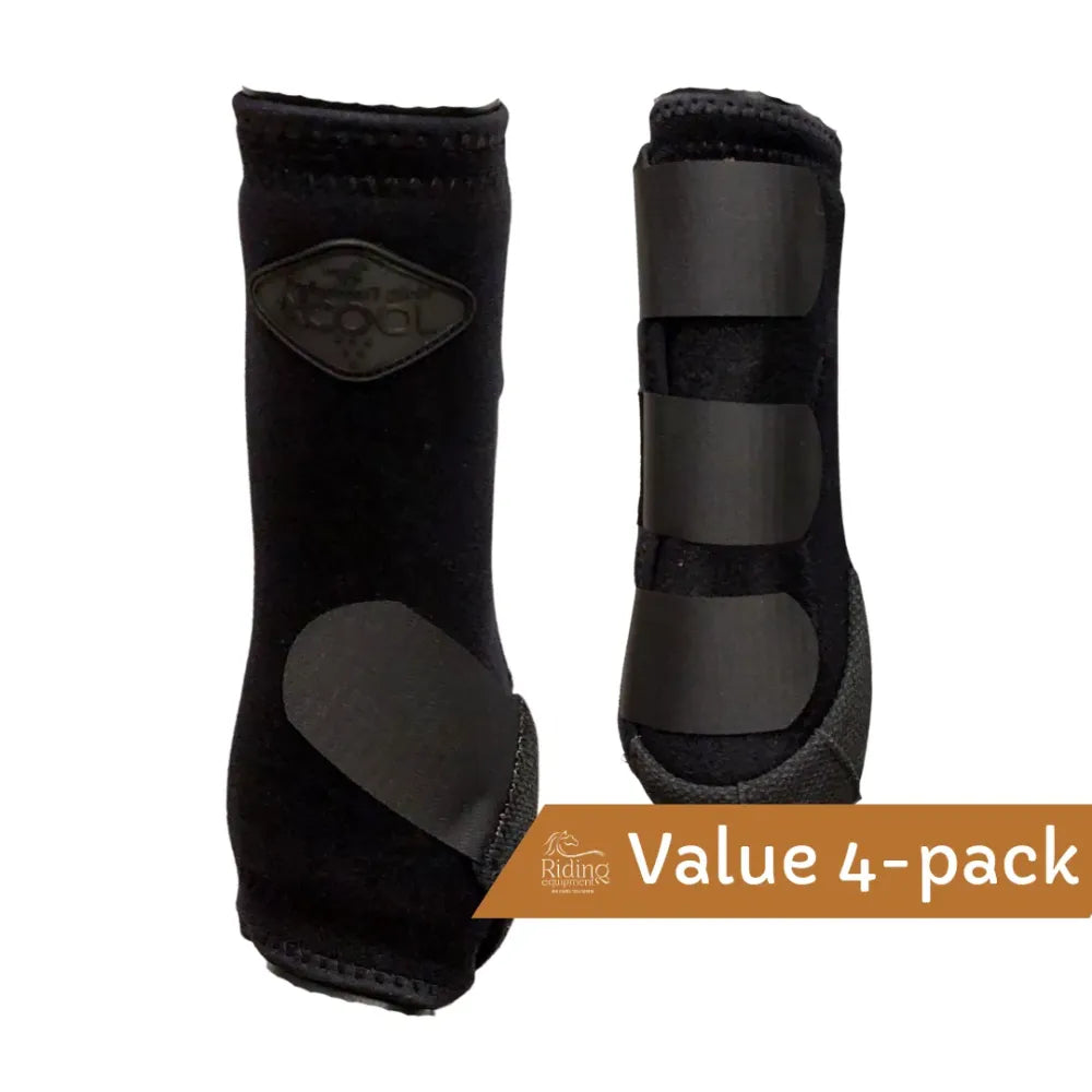 Professional's Choice – DE LUXE 2XCool Sports Medicine Boots - Svarta, 4-pack