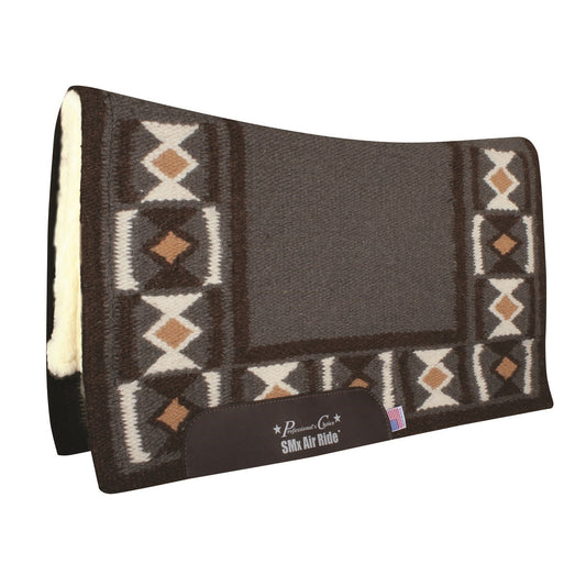 Comfort-Fit SMx Air Ride Western Pad | Hourglass Charcoal/Chocolate ½" x 30" x 34"