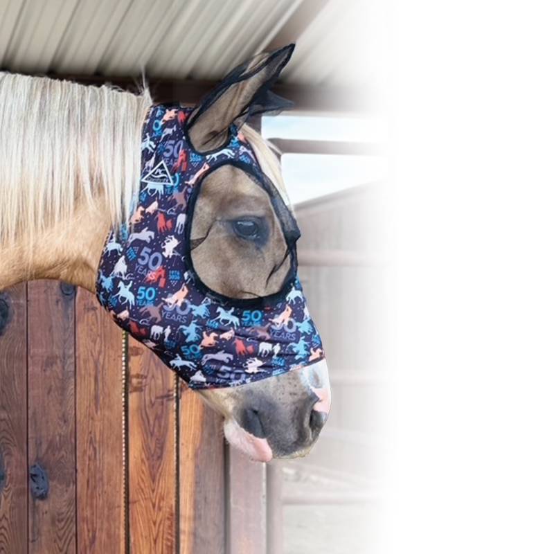Comfort Fit Lycra Fly Mask w/ Forelock Opening | 2026 Mönstrade Färger