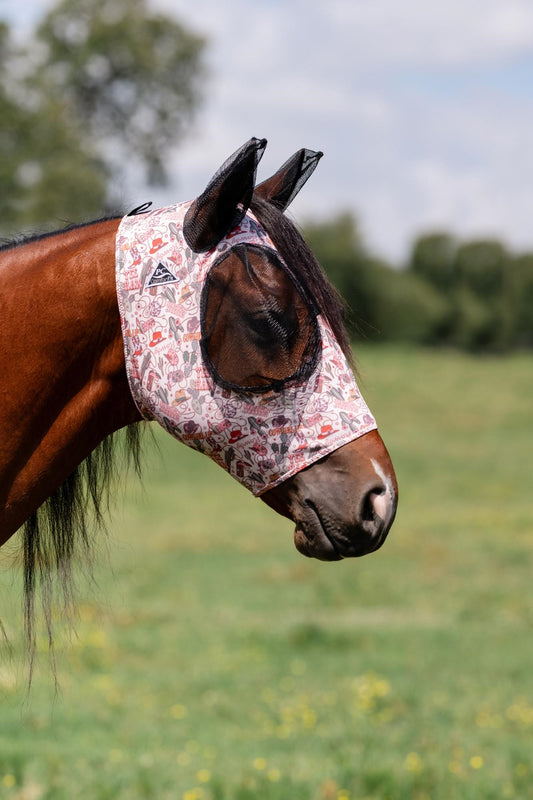 Comfort Fit Lycra Fly Mask w/ Forelock Opening | 2025 Mönstrade Färger