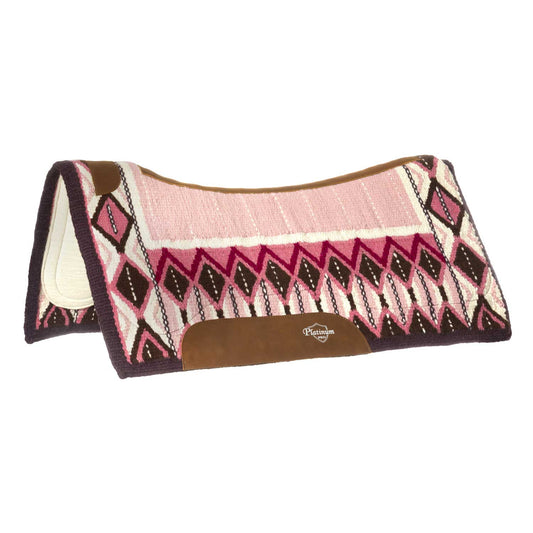 Platinum Pro Westernpad i ull 34x36, Rosa/Vit/Svart
