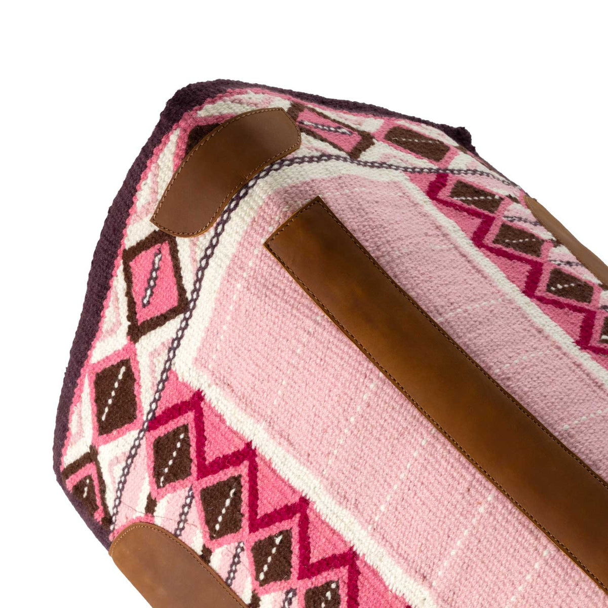 Platinum Pro Westernpad i ull 34x36, Rosa/Vit/Svart