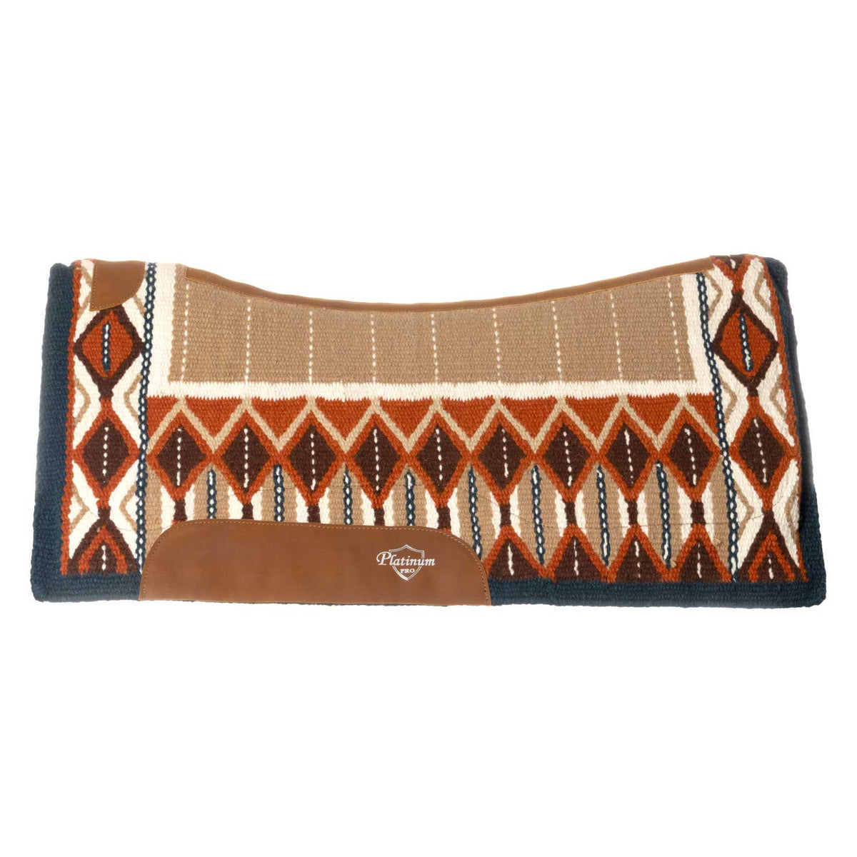 Platinum Pro Westernpad i ull 34x36, Röd/Svart/Brun