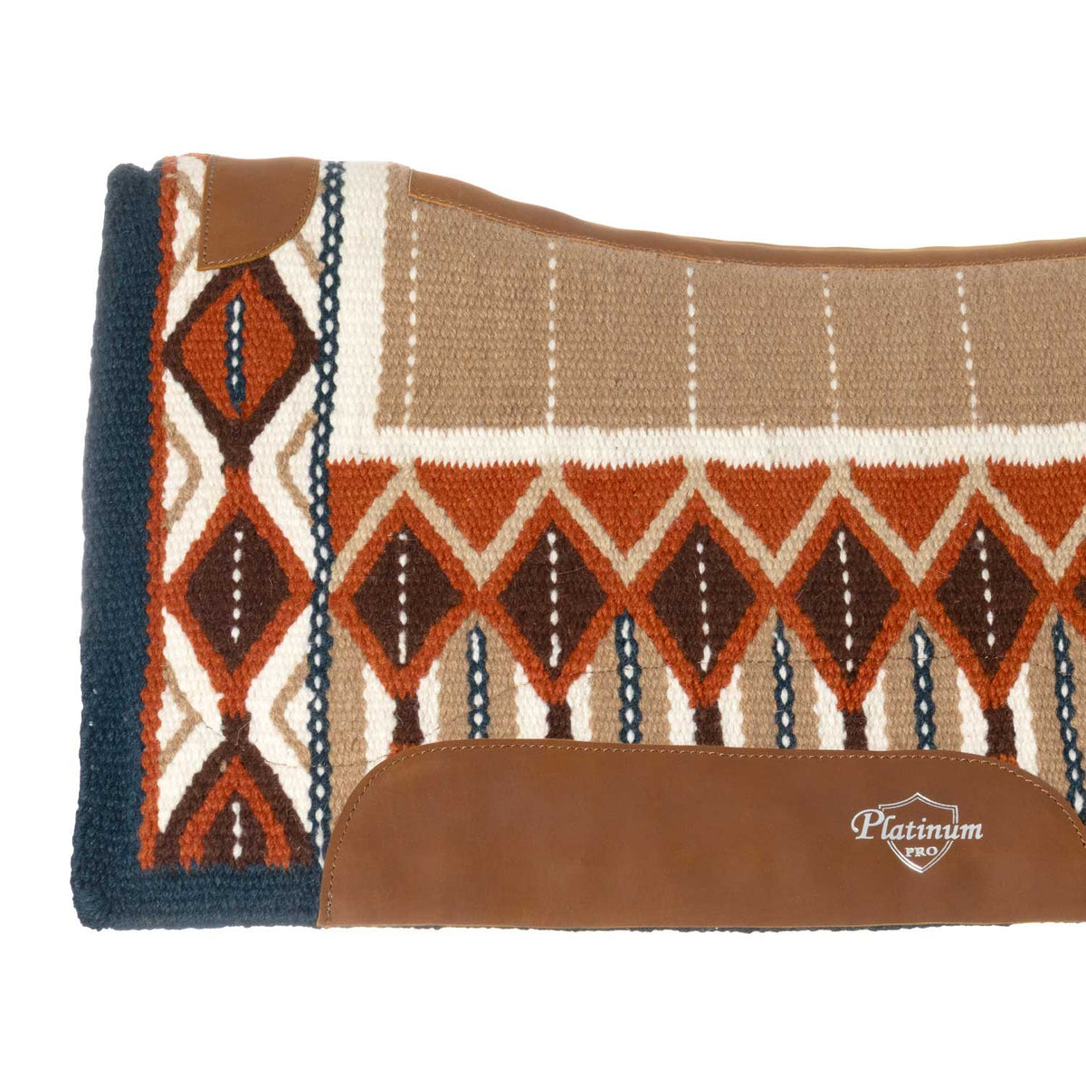 Platinum Pro Westernpad i ull 34x36, Röd/Svart/Brun
