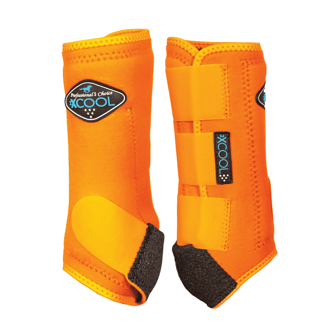 Professional's Choice 2XCool Sports Medicine Front Boots | Orange | Large