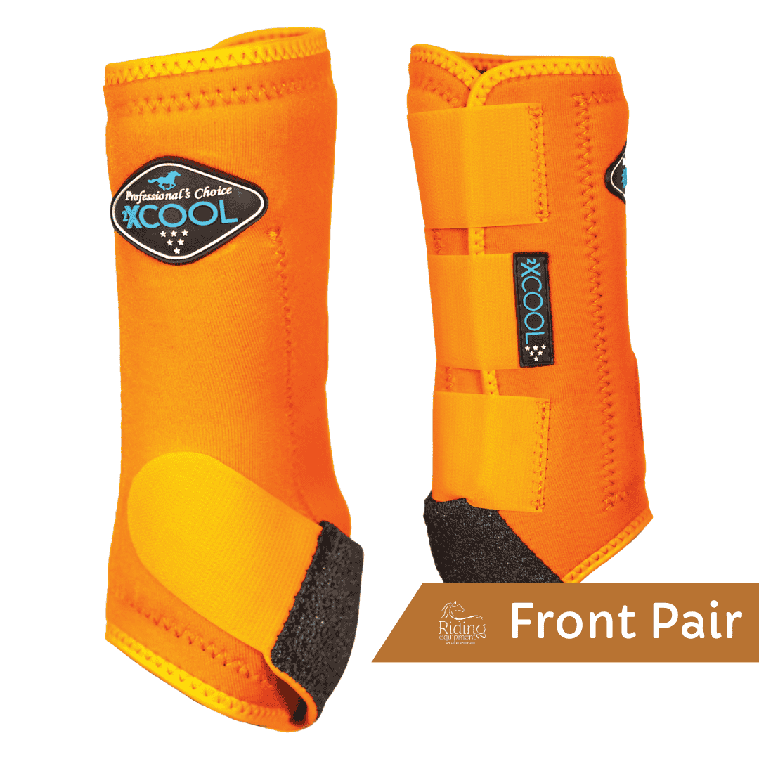 Professional's Choice 2XCool Sports Medicine Front Boots | Orange | Large