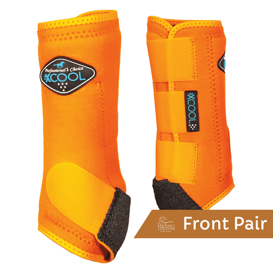 Professional's Choice 2XCool Sports Medicine Front Boots | Orange | Large