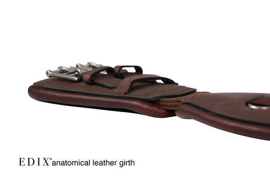 Edix EDIX anatomical 3-part leather dressage girth